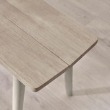Lynton Small White & Light Grey Wooden Dining Table & 2 Benches - LYNTON-Solid-Wood-Oack-Effect-small-Dining-Bench-5.jpg