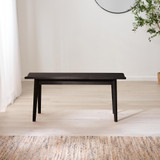 Lynton Small Black Wooden Dining Table & 2 Benches - LYNTON-Solid-Wood-Black-small-Dining-Bench-3.jpg