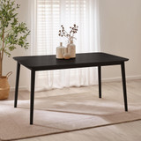 Lynton Large Black Wooden Dining Table with 2 Benches & 2 Chairs - Lynton-Large-Black-Effect-Dining-Table-1.jpg