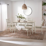 Lynton Large White & Light Grey Wooden Dining Table with 4 Chairs & Bench - LYNT-LRG-LGRY-BEN-4-CHR-Lynton-White-Light-Grey-Table-4-Chairs-1-Bench.jpg