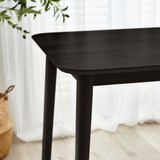 Lynton Small Black Wooden Dining Table with 2 Chairs & Bench - Lynton-Small-Black-Dining-Table-3.jpg