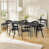 Leif Black Wooden Rectangular Extending Table & 6 Masa Black Dining Chairs - LEIF-BLACK-DINING-TABLE-6-MASA-BLACK-CHAIRS_1.jpg