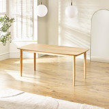 Leif Oak Veneer Wood Rectangular Extending Table & 8 Caia Wishbone Dining Chairs - LEIF-EXT-TABLE-OAK_2.jpg