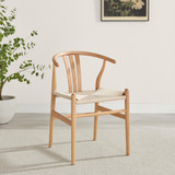 Leif Oak Veneer Wood Rectangular Extending Table & 8 Caia Wishbone Dining Chairs - Caia-Wishbone-dining-chair-beech-3.jpg