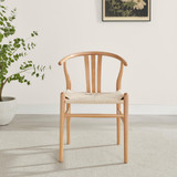 Leif Oak Veneer Wood Rectangular Extending Table & 8 Caia Wishbone Dining Chairs - Caia-Wishbone-dining-chair-beech-4.jpg