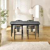 Leif Wood Rectangular Extending Table & 4 Caia Black Wishbone Oak Dining Chairs - LEIF-BLACK-DINING-TABLE-4-CAIA-BLACK-CHAIR_2.jpg