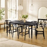 Leif Wood Rectangular Extending Table & 6 Caia Black Wishbone Oak Dining Chairs - LEIF-BLACK-DINING-TABLE-6-CAIA-BLACK-CHAIR_1.jpg