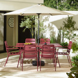Leros Berry Red Metal 6 Seat Garden Dining Set - LERO-OUT-DIN-SET-BRY-6-2.jpg