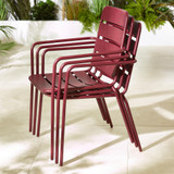 Leros Berry Red Metal 6 Seat Garden Dining Set - LERO-OUT-DIN-SET-BRY-6-7.jpg