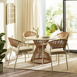 Lanai Beige Rattan & Cream 4 Seat Round Garden Dining Table - Lanai-outdoor-dining-table-marble-cream-4-elba-chairs_1.jpg