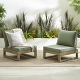 2x Brisa Natural Wood and Green Garden Chairs Set - BRIS-OUT-COR-SOF-NAT-GRN-2_5.jpg