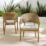 Asa Wood Table + 2 Benches & 2 Chairs Garden Dining Set - ASA-OUT-DIN-CHR-NAT-2_2.jpg