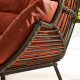 Brown Rattan & Orange Garden Double Egg Chair Seat - EGG-OUT-DBL-NAT-TER-5.jpg