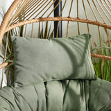 Beige Rattan & Green Garden Hanging Egg Chair Seat  - EGG-OUT-HNG-CHR-GRN_3.jpg