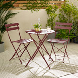 Cabo Berry Red Metal 2 Seat Garden Bistro Table Set - CAB-OUT-DIN-SET-2-BRY_1.jpg