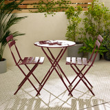 Cabo Berry Red Metal 2 Seat Garden Bistro Table Set - CAB-OUT-DIN-SET-2-BRY_2.jpg