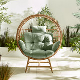Boca Beige Rattan & Green Cocoon Garden Egg Chair - BOCA-EGG-OUT-CHR-RND-NAT-GRN_2.jpg