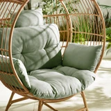 Boca Beige Rattan & Green Cocoon Garden Egg Chair - BOCA-EGG-OUT-CHR-RND-NAT-GRN_5.jpg