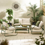 Syros Green Metal & Cream 4 Seat Garden  Sofa Set - SYRO-OUT-SOF-SET-GRN-4_3.jpg