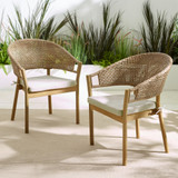 Lanai & Asa Beige Rattan & Cream 4 Seat Round Table Garden Dining Set - ASA-OUT-DIN-CHR-NAT-2_1.jpg