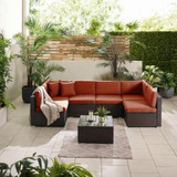 Orlando Brown Rattan & Orange 6 Seat Modular Garden Sofa - ORL-BRN-TER-OUT-SOF-6_3.jpg