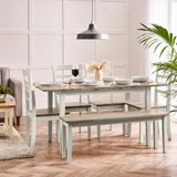 Salcombe Extending Light Grey Wooden Table with 4 Whitby Chairs & 1 Large Bench - Salcombe-Extending-Light-Grey-Dining-Table-4-Whitby-Chairs-Large-Tenby-Bench.jpg