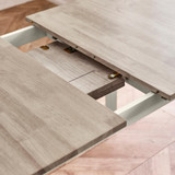 Salcombe Extending Light Grey Wooden Table with 4 Whitby Chairs & 1 Large Bench - Salcombe-Whitewash-Light-Grey-Rectangle-Extending-Dining-Table-5.jpg