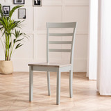 Salcombe Extending Light Grey Wooden Table with 4 Whitby Chairs & 1 Large Bench - Whitby-Dining-Chair-Whitewash-Light-Grey-2.jpg