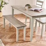 Salcombe Extending Light Grey Wooden Table with 2 Whitby Chairs & 2 Large Benches - Tenby-Bench-Whitewash-LGrey-Large-5.jpg