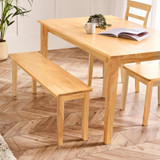 Salcombe Extending Oak Effect Wooden Table with 4 Whitby Chairs & 1 Large Bench - Tenby-Bench-oak-Large-5.jpg