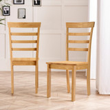 Salcombe Extending Oak Effect Wooden Table with 2 Whitby Chairs & 1 Small Bench - Whitby-Dining-Chair-Oak.-1.jpg