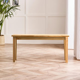 Salcombe Extending Oak Effect Wooden Table with 2 Whitby Chairs & 1 Small Bench - Tenby-Bench-Oak-Small-2.jpg