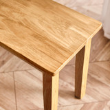 Salcombe Extending Oak Effect Wooden Table with 2 Whitby Chairs & 1 Small Bench - Tenby-Bench-Oak-Small-4.jpg