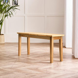 Salcombe Extending Oak Effect Wooden Table & 2 Tenby Benches - Tenby-Bench-Oak-Small-1.jpg