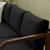 Lydiard Walnut Wood & Black 7 Seat Garden Dining Set - LYDI-OUT-SOF-DIN-SET-WAL-BLK-8-Image 4.jpg