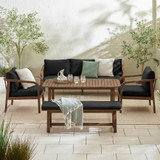 Lydiard Walnut Wood & Black 8 Seat Garden Dining Set - LYDI-OUT-SOF-DIN-SET-WAL-BLK-8-Image 2.jpg