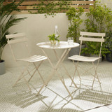 Cabo Cream Metal 2 Seat Garden Bistro Set - Cabo-Metal-Outdoor-Folding-Bistro-Set-Cream-1.jpg