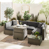 Orlando Grey Rattan Rising Garden Coffee Dining Table - ORL-ADJ-DIN-TBL-GRY-ANGLED-RAISED.jpg