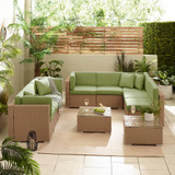 Orlando Beige Rattan & Green 8 Seat Modular Garden Sofa - ORL-NAT-GRN-OUT-SOF-8_3.jpg