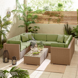 Orlando Beige Rattan & Green 8 Seat Modular Garden Sofa - ORL-NAT-GRN-OUT-SOF-8_4.jpg