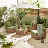 Orlando Beige Rattan & Green 4 Seat Modular Garden Sofa - ORL-NAT-GRN-OUT-SOF-4_2.jpg
