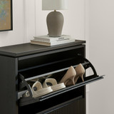 Penrose Black Wood Shoe Storage Cabinet - Penrose-shoe-storage-black-4.jpg