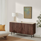 Penrose Walnut And Cream Marble Effect Sideboard  - Penrose-sideboard-table-walnut-cream-marble-1.jpg