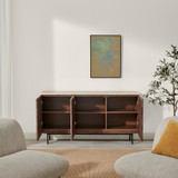 Penrose Walnut And Cream Marble Effect Sideboard  - Penrose-sideboard-table-walnut-cream-marble-3.jpg