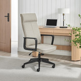 Vesper Light Grey Linen Fabric Swivel Office Chair - Vesper-Office-Chair-Light-Grey_1.jpg