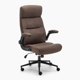 Greer Brown Faux Leather Executive Swivel Office Chair - Greer-Office-Chair-Brown_3.jpg