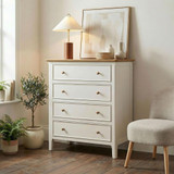 Belle Solid Oak Wood and Cream Chest of Drawers - BELLE-DRW-LRG-OAK-CRM_1.jpg