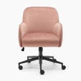 Vivienne Pink Velvet Swivel Office Chair - Vivienne-Office-Chair-Pink_4.jpg