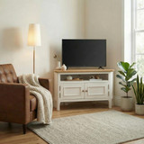 Belle Oak Wood and Cream Corner TV Stand - BELLE-TV-SID-BRD-OAK-CRM_1.jpg