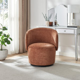 Liode Orange Fabric Round Swivel Accent Chair - Liode-Orange-accent-chair_2.jpg